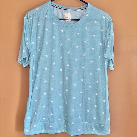 Isle of Tees Men's Blue White Palm Tree Graphic Tee T-Shirt - Size Large - Picture 5 of 7